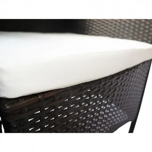 Szczegółowe zdjęcie nr 4 produktu Zestaw 2 foteli z rattanu w kolorze brązowym z poduszkami