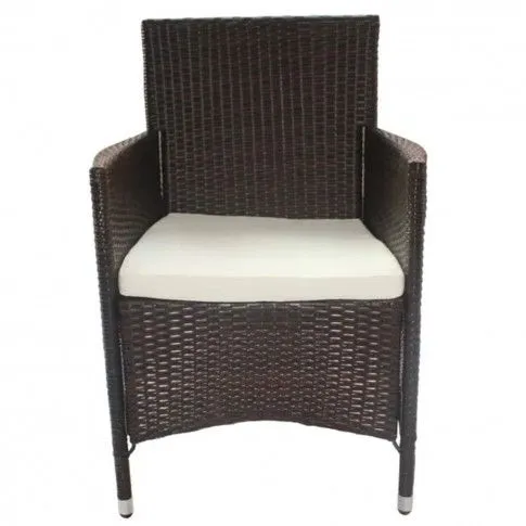 Fotografia Zestaw 2 foteli z rattanu w kolorze brązowym z poduszkami z kategorii Stoły, krzesła, ławki