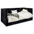 Czarne tapicerowane łóżko z oparciem Barnet 8X