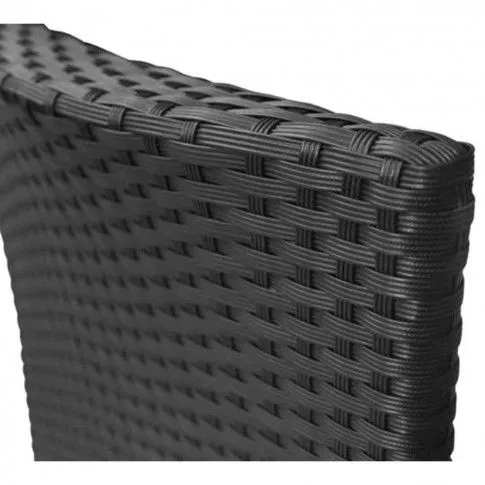 Szczegółowe zdjęcie nr 5 produktu Zestaw 2 foteli z rattanu w kolorze czarnym z poduszkami.