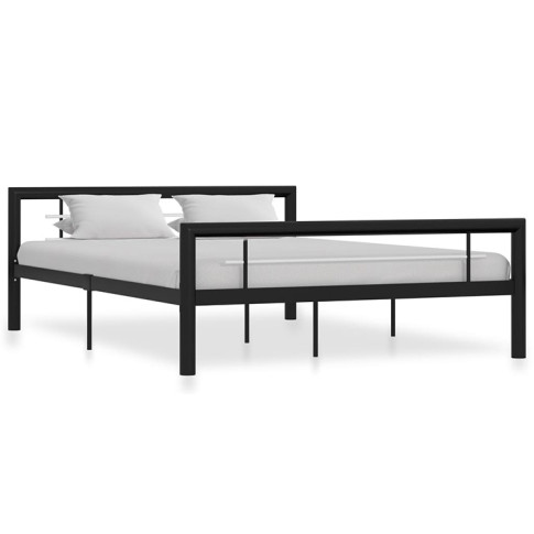  Czarne minimalistyczne łóżko Hagrix