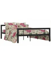 Czarne metalowe łóżko 180x200 cm - Sintra w sklepie Edinos.pl