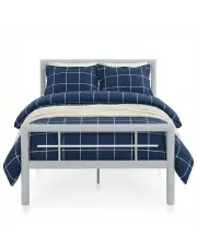 Szare metalowe łózko pojedyncze 90 x 200 cm - Sintra w sklepie Edinos.pl