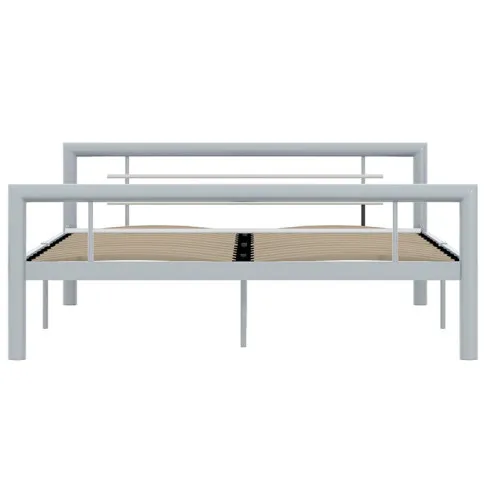 Szare łóżko metalowe Hagrix