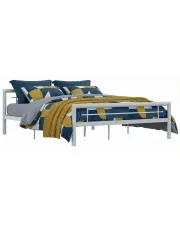 Szare metalowe łóżko 180x200 cm - Sintra w sklepie Edinos.pl