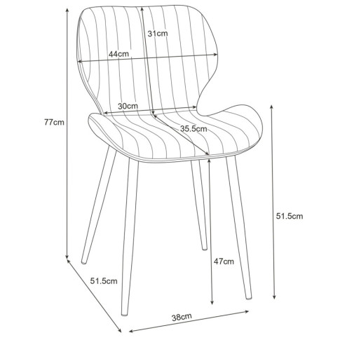 Wymiary krzesła Oferion 3X