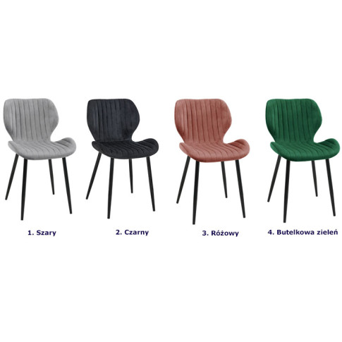 Kolory welurowego krzesła Oferion 3X