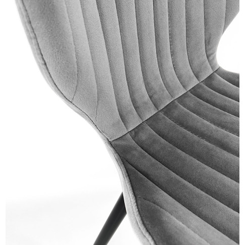 Welurowe szare krzesło Oferion 3X