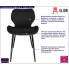 Welurowe czarne krzesło z kompletu Oferion 4X