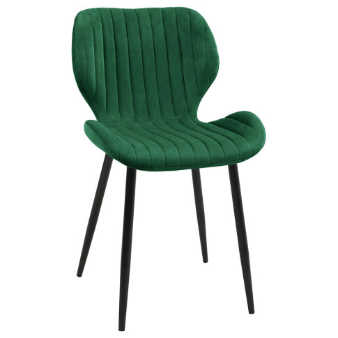 Tapicerowane krzesło z kompletu Oferion 4X butelkowa zieleń
