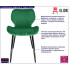 Welurowe krzesło z kompletu Oferion 4X butelkowa zieleń