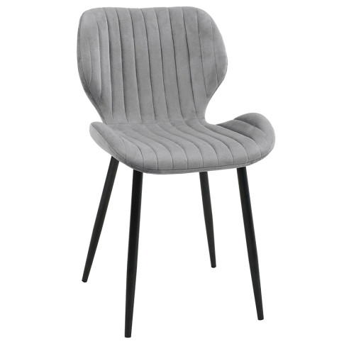 Welurowe szare krzesło z kompletu Oferion 4X