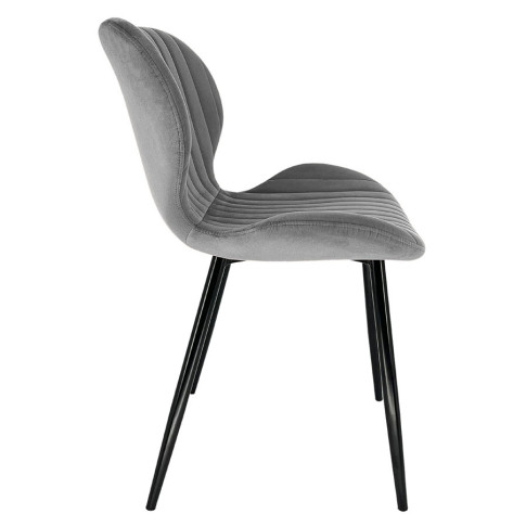 Szare tapicerowane krzesło z kompletu Oferion 4X