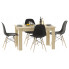 Skandynawski komplet stół sonoma z 4 czarnymi krzesłami Etos