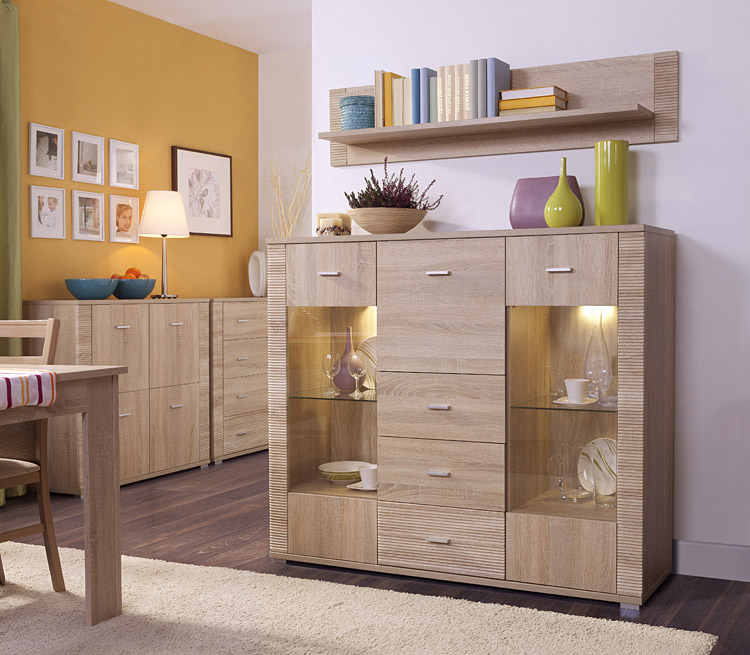 Aranżacja wnętrza z zestawem mebli Molden