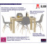 Skandynawski zestaw krzeseł ze stołem Etos