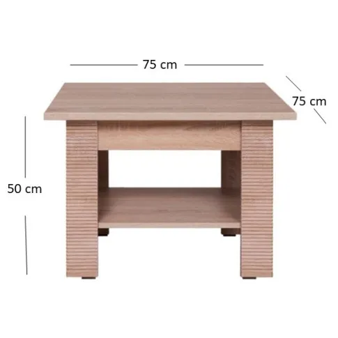 wymiary dwupoziomowej ławy kawowej Molden 11X