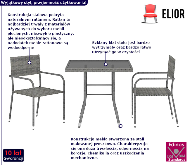 Zestaw mebli ogrodowych Sines 4X