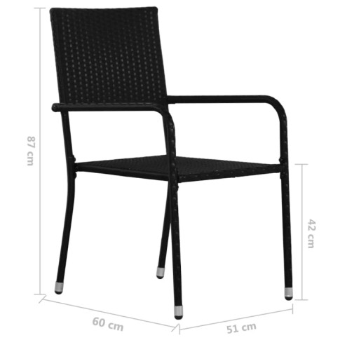 Wymiary krzesła Sines 3X 