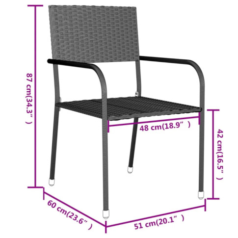 Wymiary krzesła ogrodowego Ferrara 4X 
