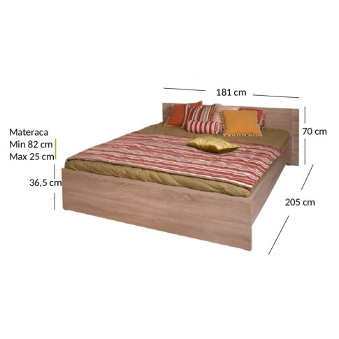 wymiary podwójnego łóżka Molden 13X