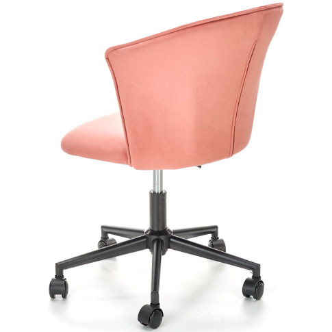 Tapicerowane różowe krzesło obrotowe Vigi