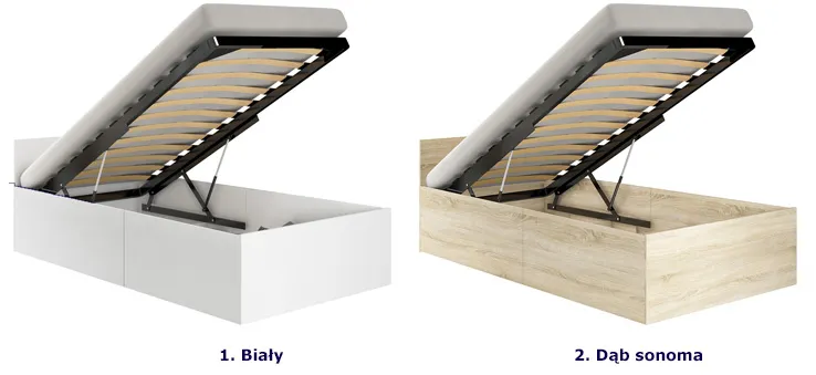 Kolory łóżka ze stelażem Esperox 3X 90x200