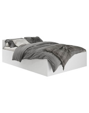 Białe łóżko z materacem i stelażem 90x200 - Tamlin 3X w sklepie Edinos.pl