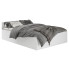 Białe łóżko z podnoszonym stelażem i materacem 100x200 - Tamlin 3X
