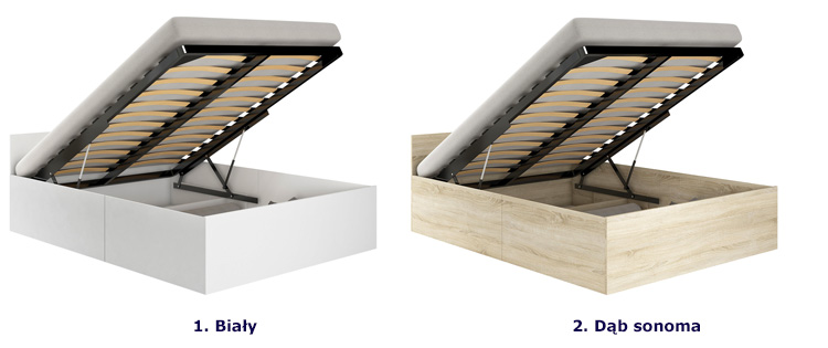 Kolory łóżka ze stelażem Esperox 3X 100x200