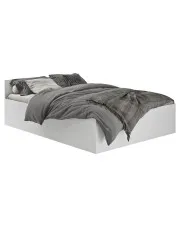 Łóżko z materacem i pojemnikiem białe 120x200 - Tamlin 3X w sklepie Edinos.pl