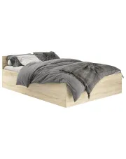 Młodzieżowe łóżko z materacem 140x200 dąb sonoma - Tamlin 3X w sklepie Edinos.pl