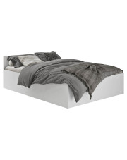 Podwójne białe łóżko z materacem i stelażem 160x200 - Tamlin 3X w sklepie Edinos.pl