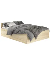 Łóżko z pojemnikiem i materacem 180x200 dąb sonoma - Tamlin 3X