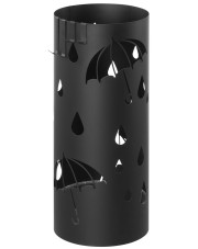 Czarny metalowy ażurowy parasolnik - Solento w sklepie Edinos.pl
