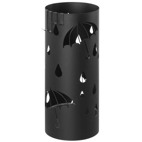Czarny metalowy parasolnik Solento