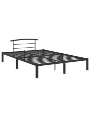 Czarne metalowe łóżko w stylu industrialnym 120x200 cm - Veko w sklepie Edinos.pl
