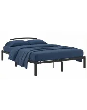 Czarne metalowe łóżko w stylu industrialnym 120x200 cm - Mohn w sklepie Edinos.pl