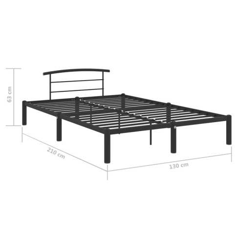Wymiary czarnego łóżka Veko 120 cm