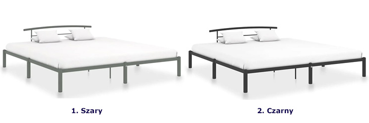 Dostępne kolory łóżka metalowego Mohn