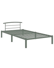 Szare metalowe łóżko w stylu loftowym 100x200 cm - Veko w sklepie Edinos.pl