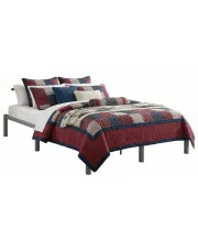 Szare metalowe łóżko w stylu industrialnym 140 x 200 cm - Mohn w sklepie Edinos.pl