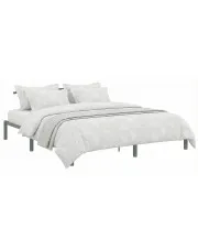 Szare metalowe łózko industrialne 160 x 200 cm - Mohn w sklepie Edinos.pl