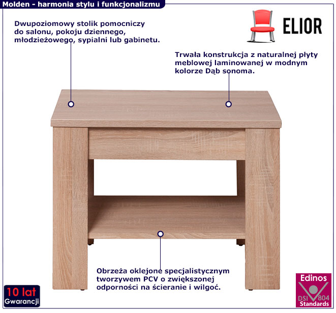 Stolik pomocniczy dąb sonoma Donet 26X