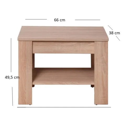 wymiary stolika dąb sonoma 70cm Molden 26X