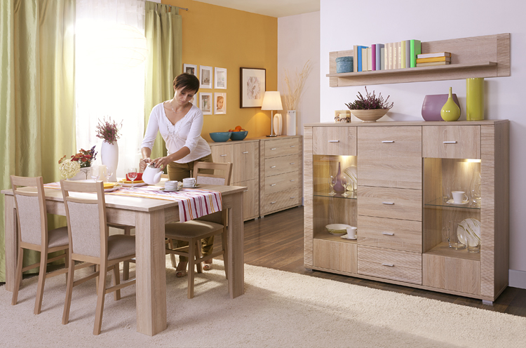 Aranżacja wnętrza ze stołem do jadalni Donet 27X