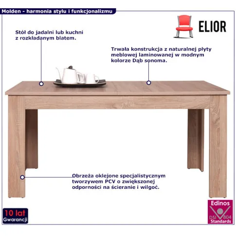 Stół z rozkładanym blatem Molden 27X