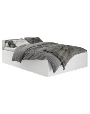 Dwuosobowe białe łóżko ze stelażem 160x200 - Tamlin 4X