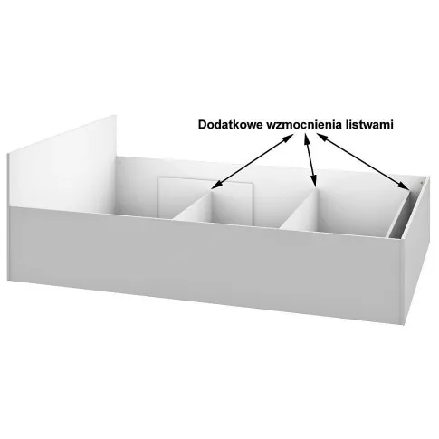 Wnętrze łóżka z pojemnikiem Tamlin 4x
