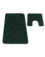 Zielony komplet dywaników łazienkowych - Fendos